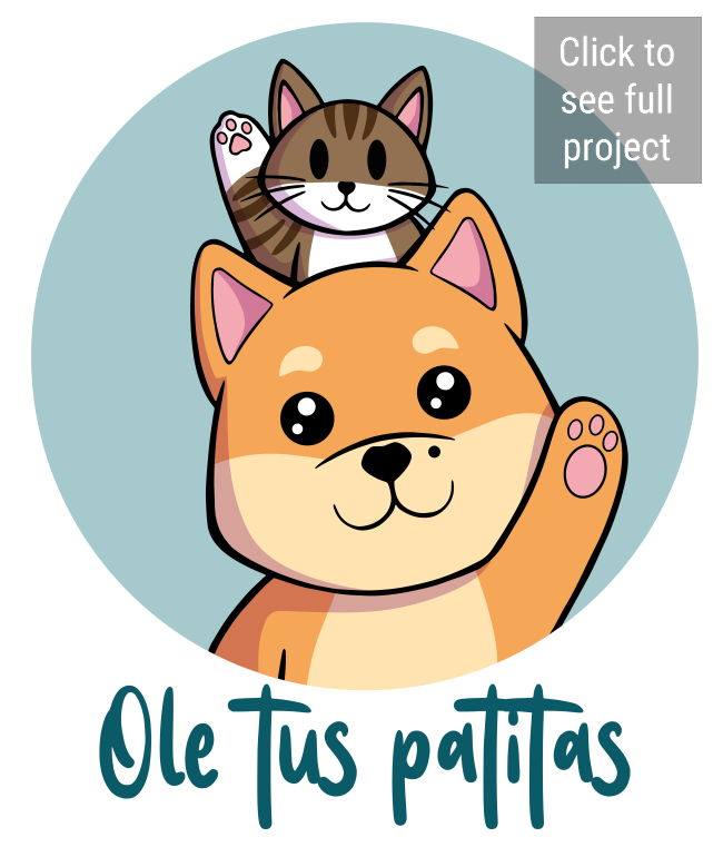 Graphic designs for the animal feed store &quot;Ole tus patitas&quot; - click to see the full project