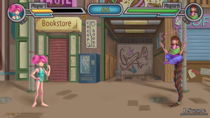 Background + Characters for the Fighters Project