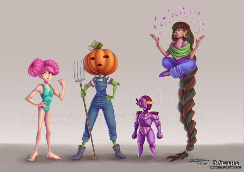 Fighters group - character design