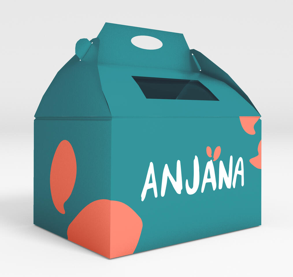 Brand application on take away food packaging