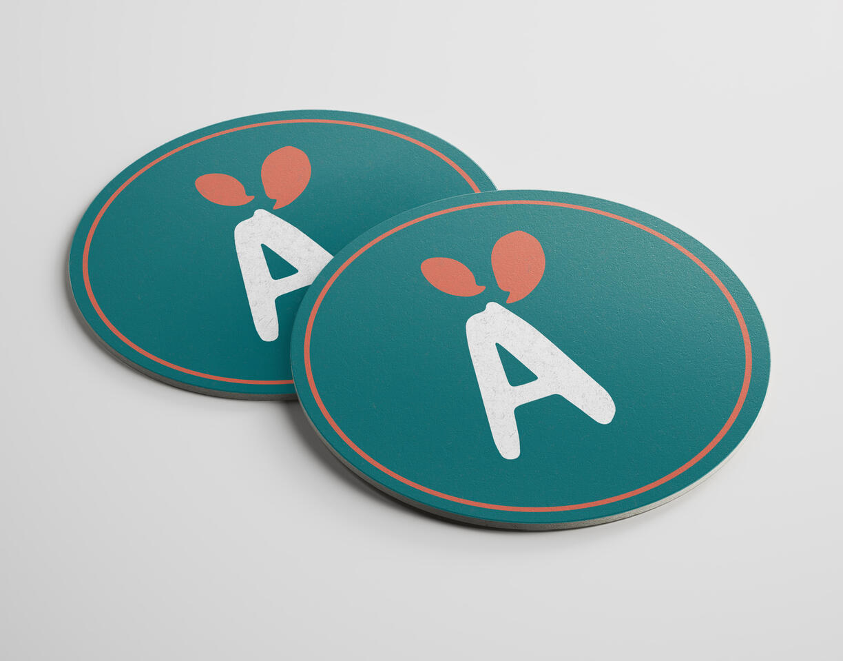 Brand application on coasters