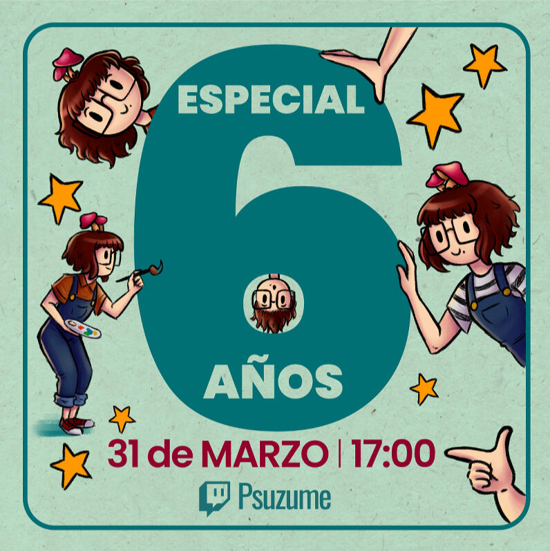 Cartel especial 6 años Twitch