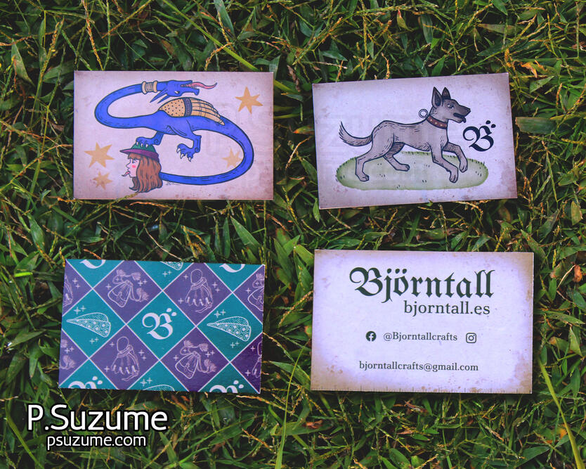 Nusiness card illustration and design for Björntall