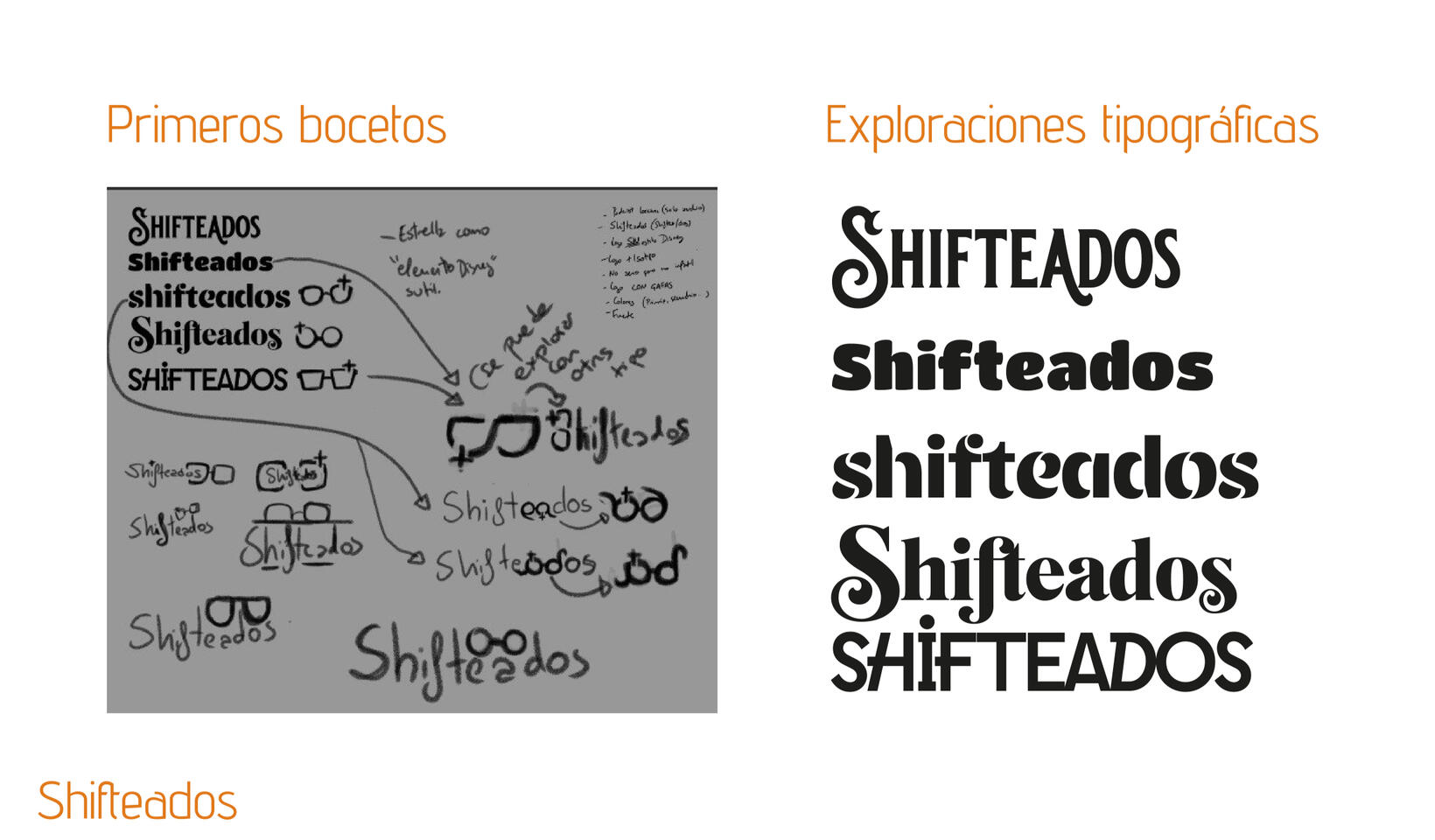 Shifteados exploration sketches