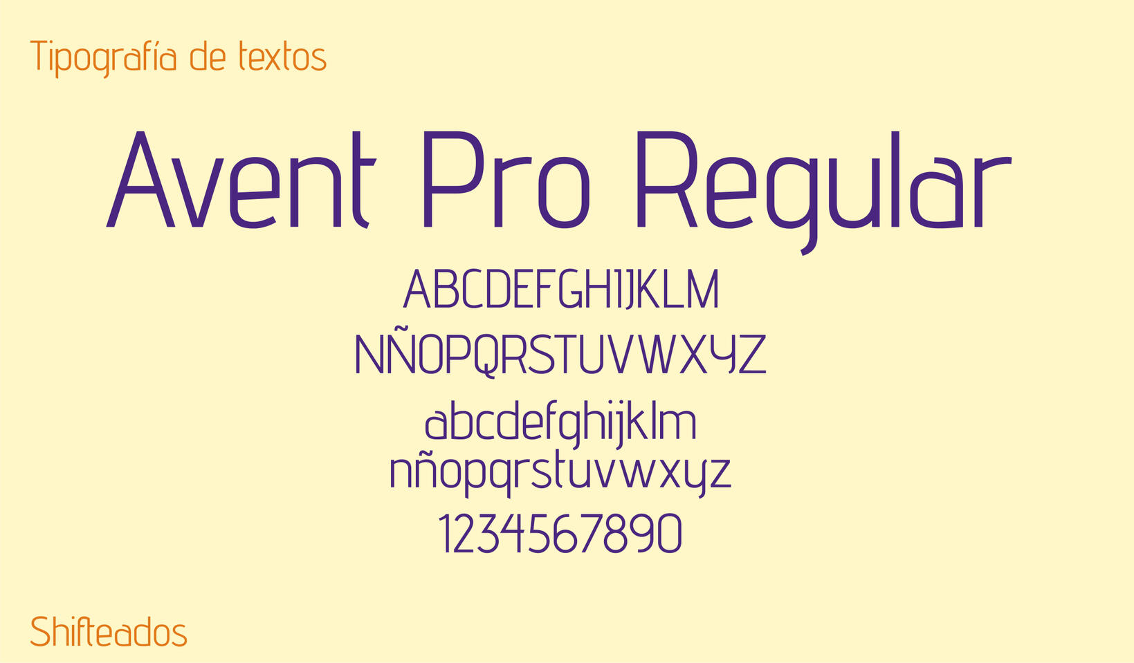 Shifteados texts font