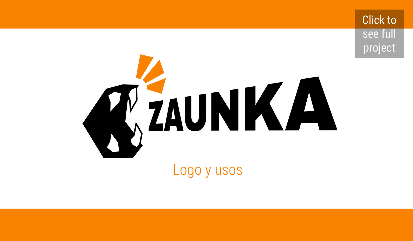 Zaunka logo design - click yo see full project