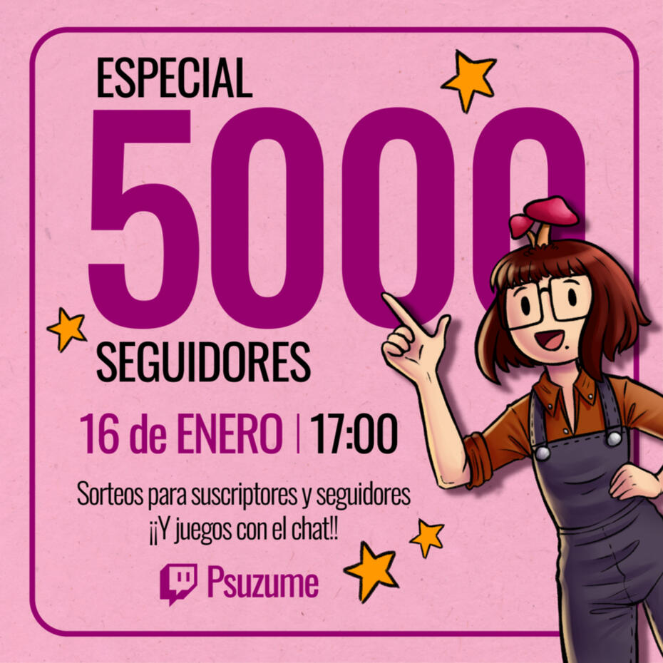 5000 followers twitch poster