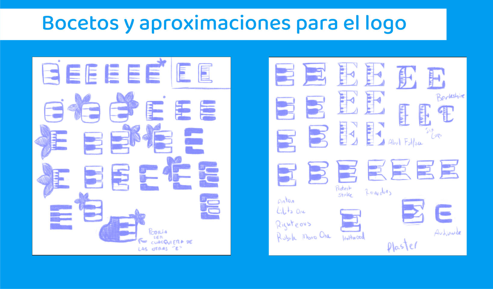 Elesky logo sketches
