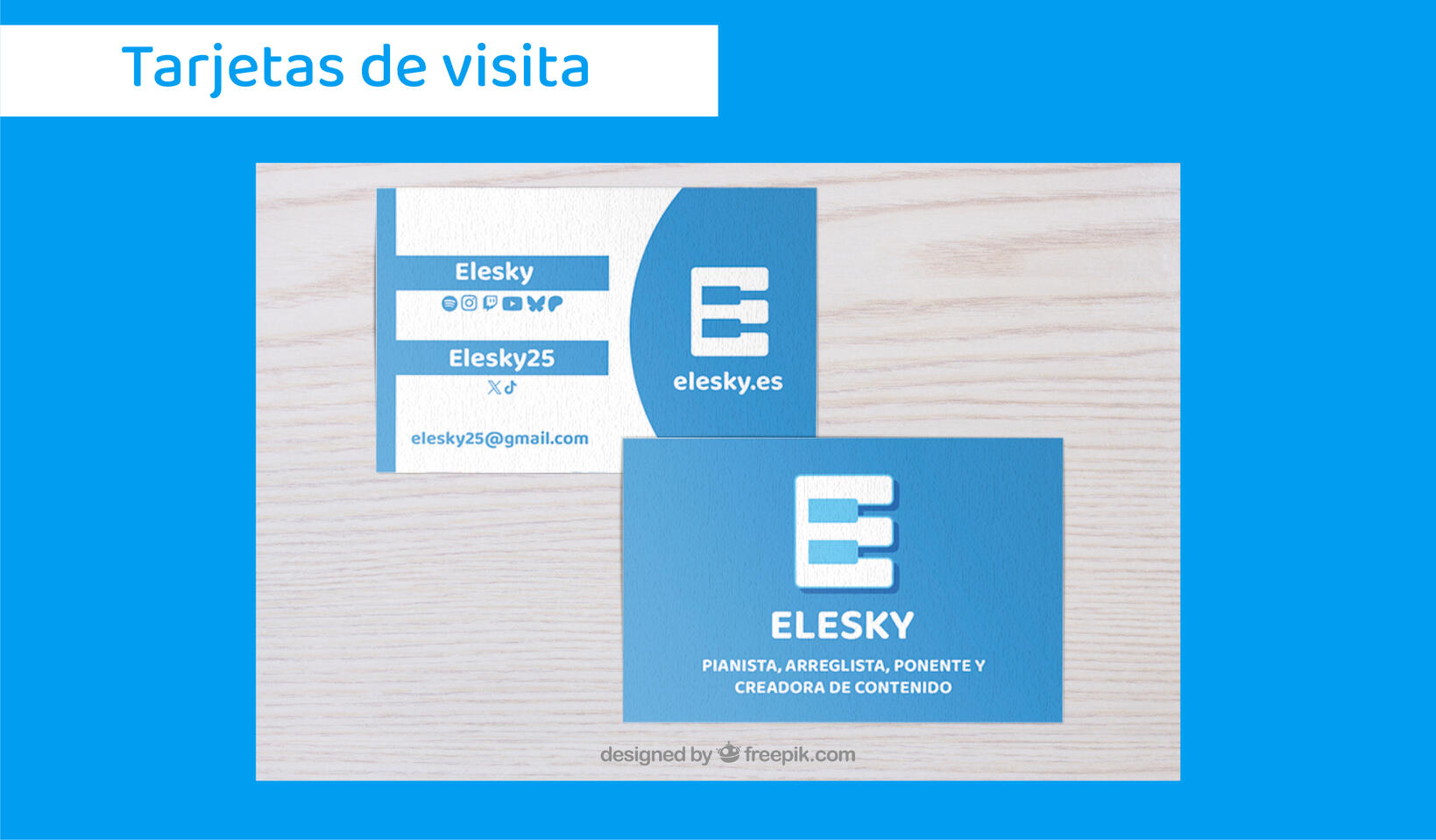 Elesky business cards design