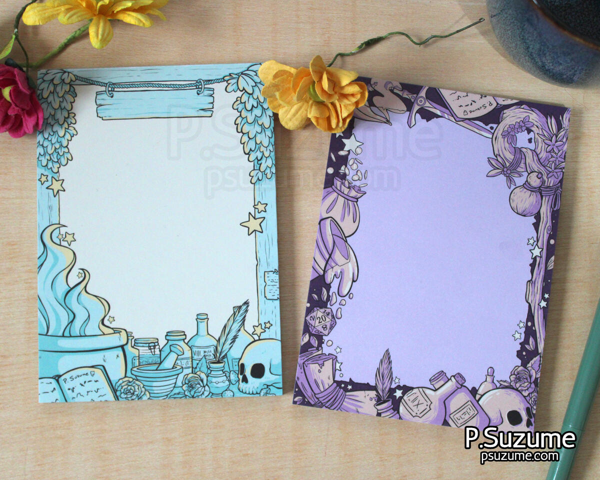 Witch and Adventure themed Notepads