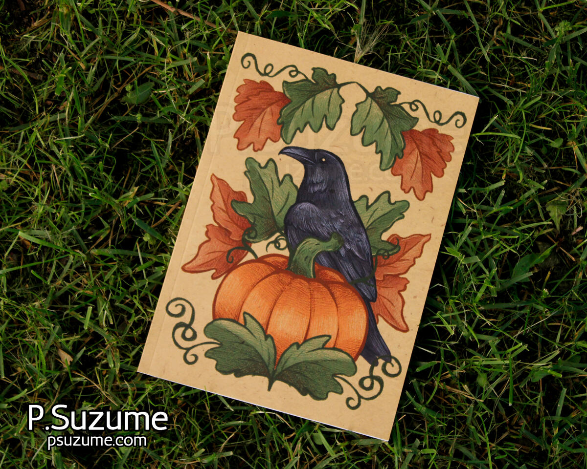 Raven glued notebook